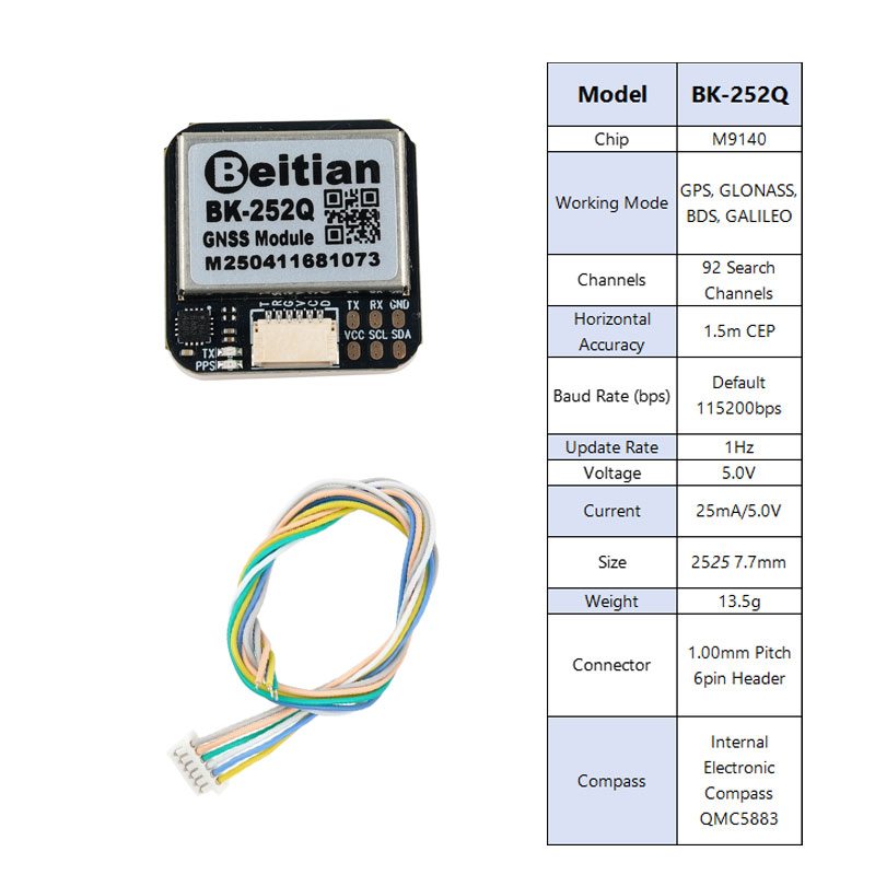 Drone Gps Module - Moduł GPS GNSS Beitian BK-252Q z