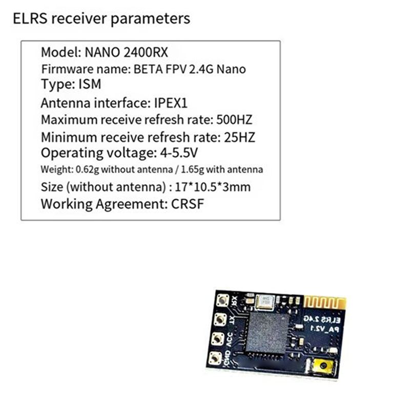 Drone Antenna - CYGJ-10SZT. Odbiornik ELRS 2.4Ghz NANO Expresslrs